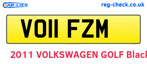 VO11FZM are the vehicle registration plates.
