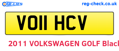 VO11HCV are the vehicle registration plates.
