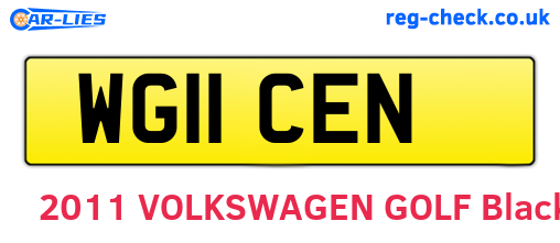 WG11CEN are the vehicle registration plates.