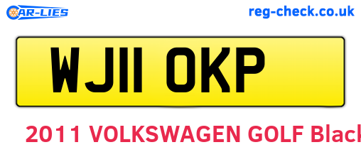 WJ11OKP are the vehicle registration plates.