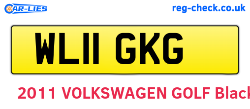 WL11GKG are the vehicle registration plates.