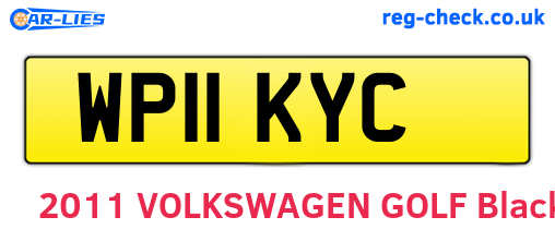 WP11KYC are the vehicle registration plates.
