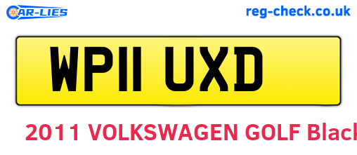 WP11UXD are the vehicle registration plates.