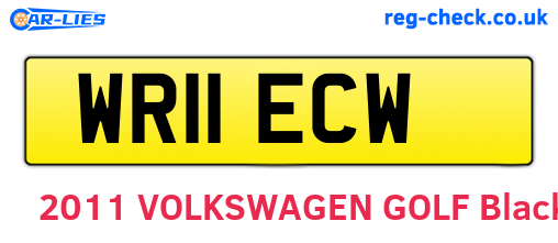 WR11ECW are the vehicle registration plates.