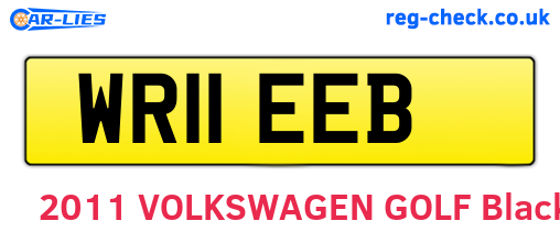 WR11EEB are the vehicle registration plates.