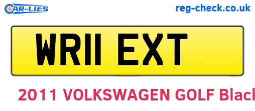 WR11EXT are the vehicle registration plates.