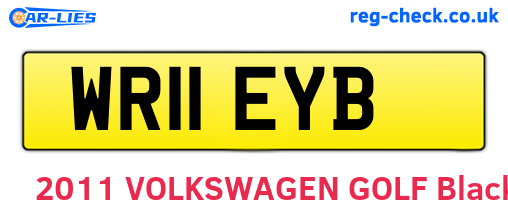 WR11EYB are the vehicle registration plates.