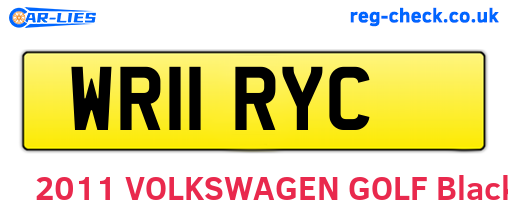 WR11RYC are the vehicle registration plates.