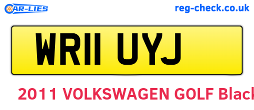 WR11UYJ are the vehicle registration plates.