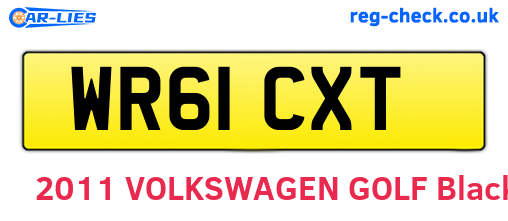 WR61CXT are the vehicle registration plates.