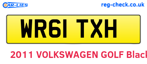 WR61TXH are the vehicle registration plates.