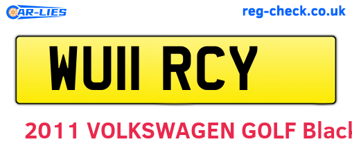 WU11RCY are the vehicle registration plates.