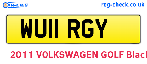WU11RGY are the vehicle registration plates.