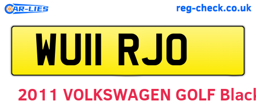 WU11RJO are the vehicle registration plates.