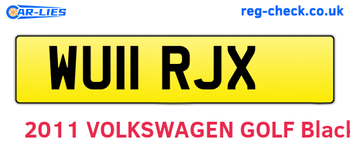 WU11RJX are the vehicle registration plates.