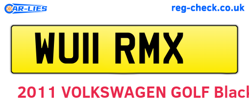 WU11RMX are the vehicle registration plates.