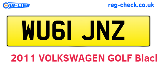WU61JNZ are the vehicle registration plates.
