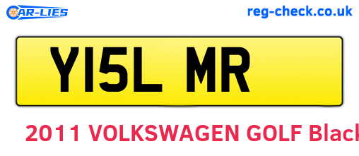 Y15LMR are the vehicle registration plates.