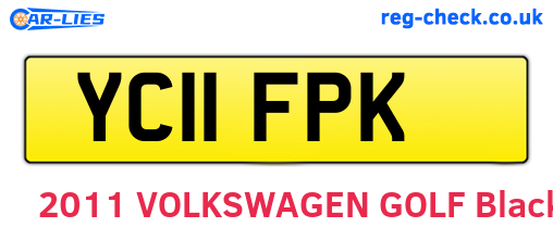 YC11FPK are the vehicle registration plates.