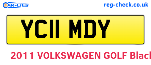 YC11MDY are the vehicle registration plates.