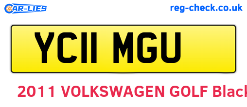 YC11MGU are the vehicle registration plates.