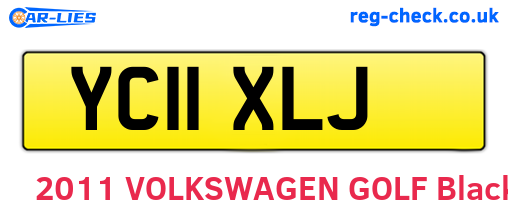 YC11XLJ are the vehicle registration plates.