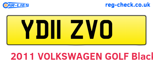 YD11ZVO are the vehicle registration plates.