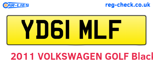 YD61MLF are the vehicle registration plates.