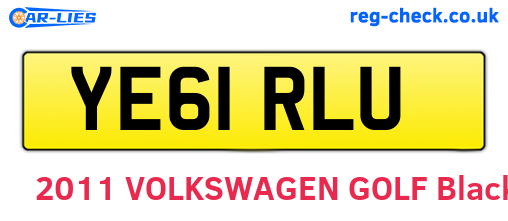 YE61RLU are the vehicle registration plates.