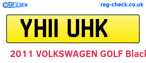 YH11UHK are the vehicle registration plates.