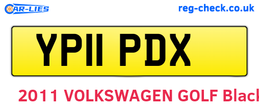 YP11PDX are the vehicle registration plates.