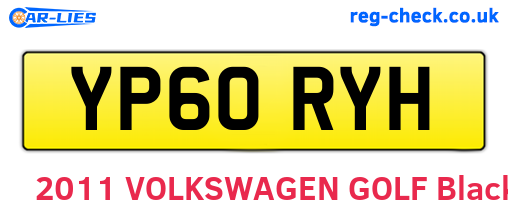 YP60RYH are the vehicle registration plates.