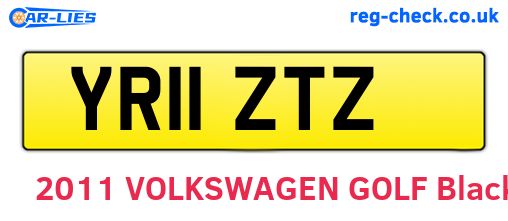 YR11ZTZ are the vehicle registration plates.