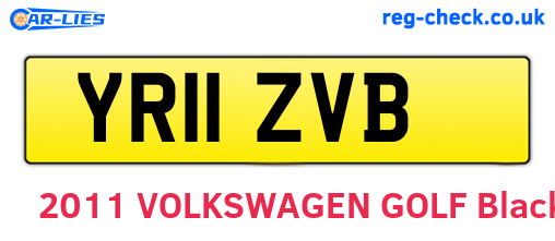 YR11ZVB are the vehicle registration plates.