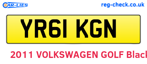 YR61KGN are the vehicle registration plates.
