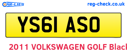 YS61ASO are the vehicle registration plates.
