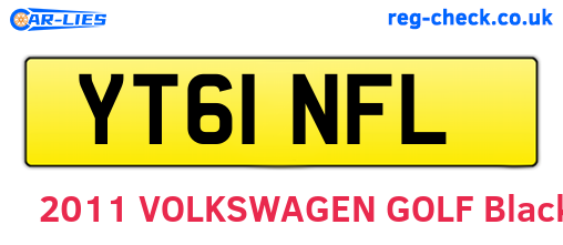 YT61NFL are the vehicle registration plates.