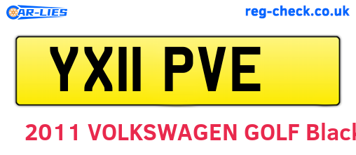 YX11PVE are the vehicle registration plates.