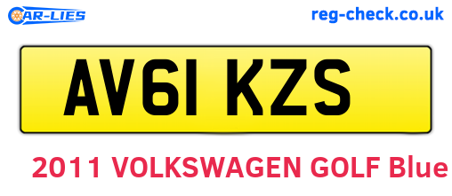 AV61KZS are the vehicle registration plates.