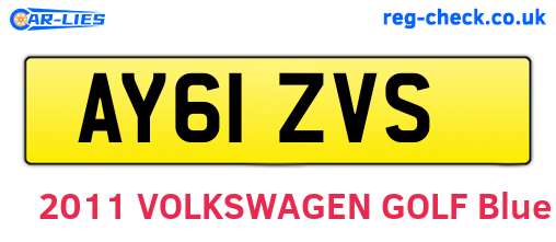 AY61ZVS are the vehicle registration plates.