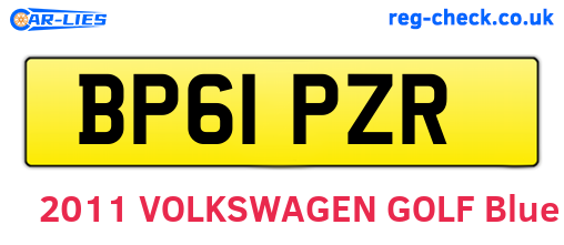 BP61PZR are the vehicle registration plates.