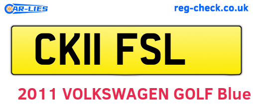 CK11FSL are the vehicle registration plates.