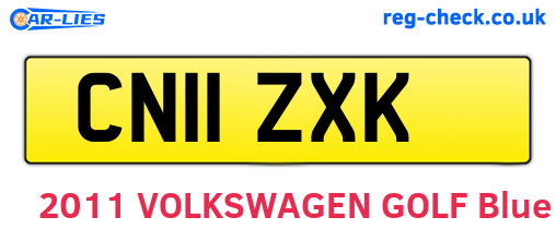 CN11ZXK are the vehicle registration plates.