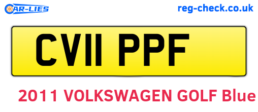 CV11PPF are the vehicle registration plates.