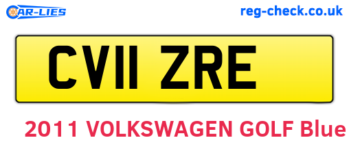 CV11ZRE are the vehicle registration plates.