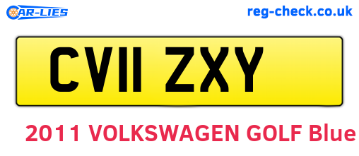 CV11ZXY are the vehicle registration plates.