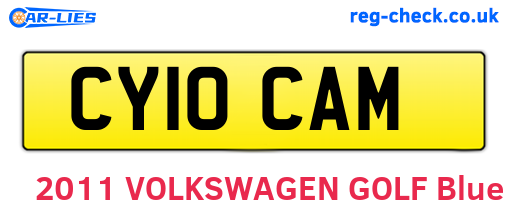CY10CAM are the vehicle registration plates.