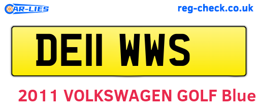 DE11WWS are the vehicle registration plates.