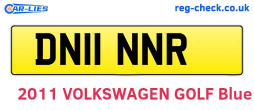 DN11NNR are the vehicle registration plates.