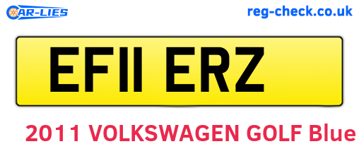 EF11ERZ are the vehicle registration plates.